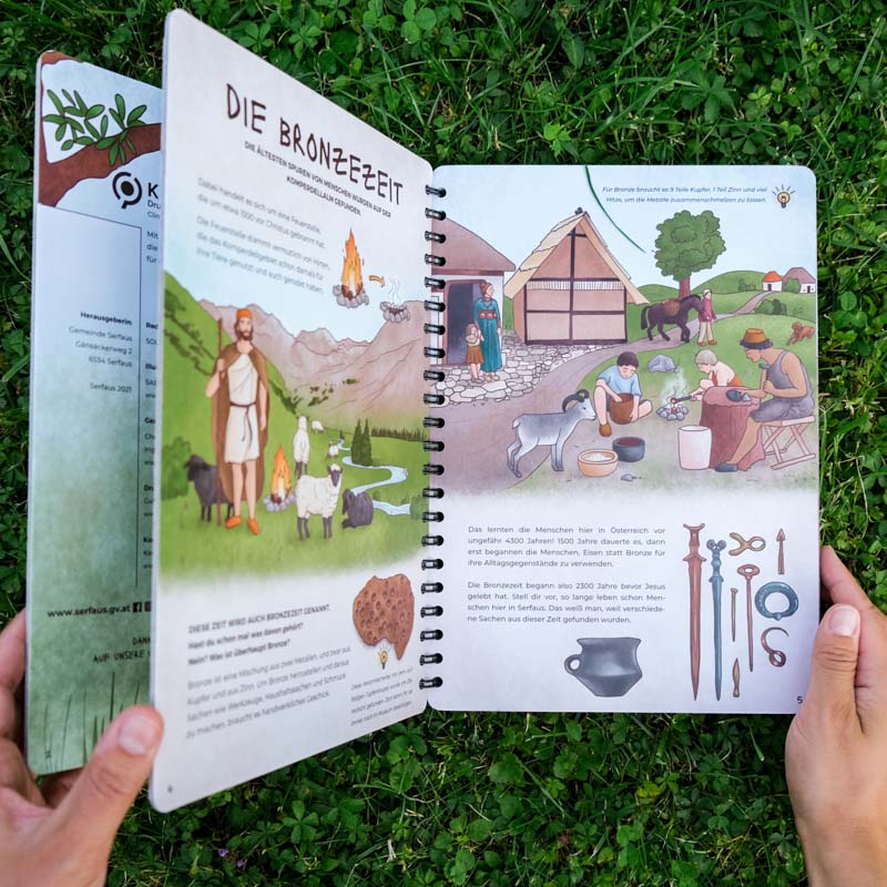 Bronzezeit Kinderbuch Serfaus in Tirol