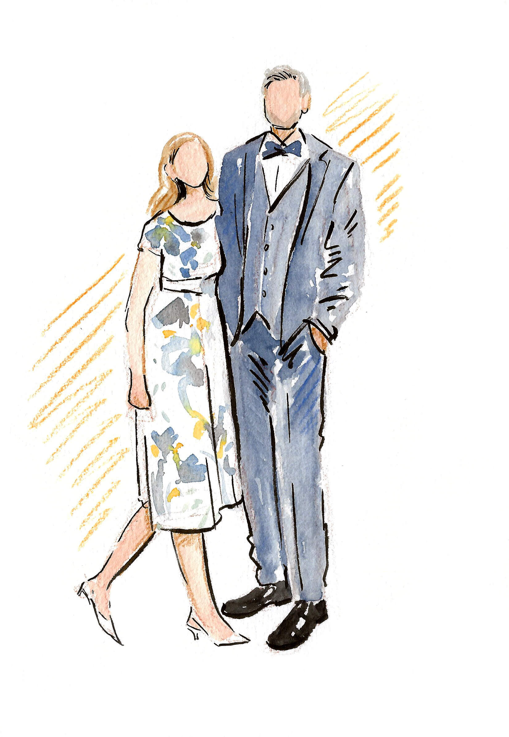 Event-Illu 9 Event-Illustration, Schnellzeichnerin Österreich, Kärnten, Hochzeits-Illustration, Gästeportrait