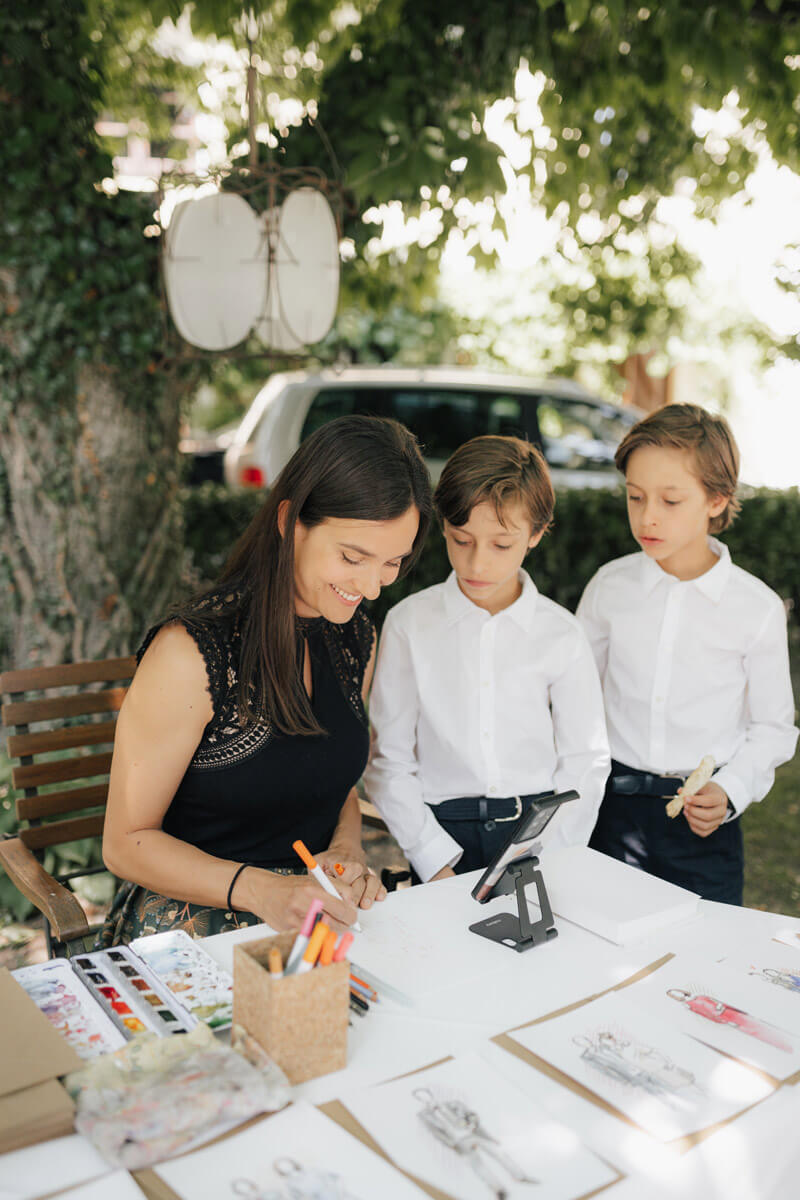 F&N_Preview_KathrinBuschmannFotografie-170min Live-Zeichnen, Hochzeit, Schloss Obermayerhofen Steiermark | Sabrillu